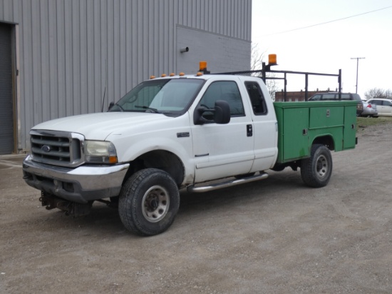 2002 Ford F250 4x4 Ext. Cab Mechanics Truck SN:1FTNX21FX2ED06595, 7.3 Diese