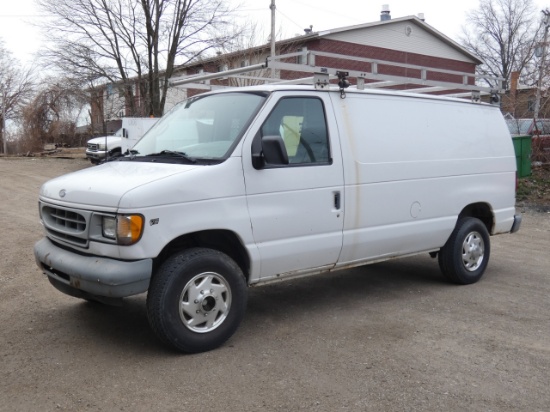 2002 Ford E350 Cargo Van, SN:1FTSE34L52HB49265 Runs & Drives, Reads 176,250