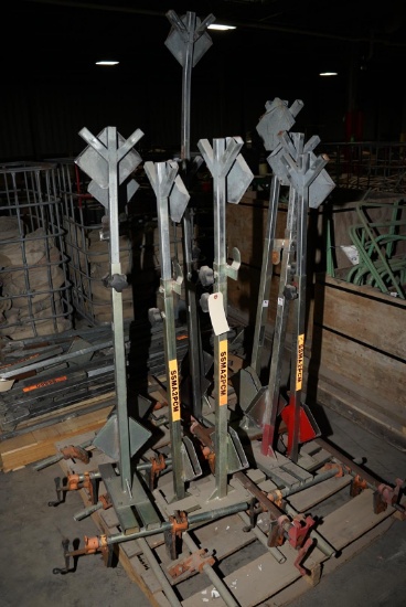 Lot of (8) barricade sign stands