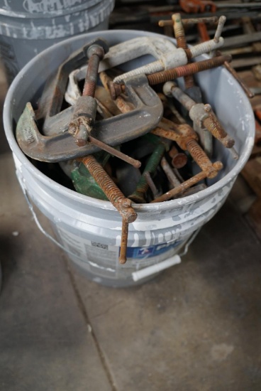 Bucket of (25) 4" C Clamps