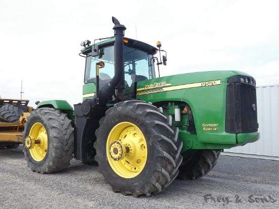 John Deere 9520 Scraper Special 4x4 Tractor, SN RW9520E050842, Cab/Air, Pow