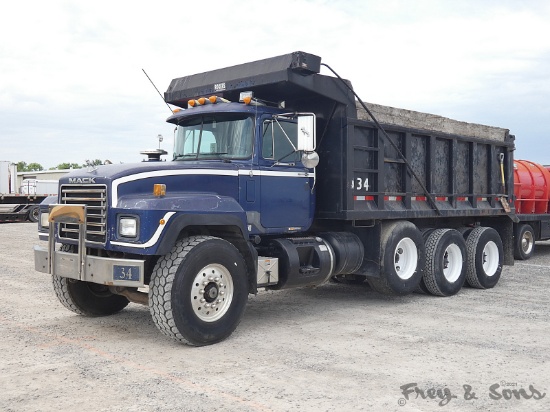 1996 Mack RD688S Triaxle Dump Truck, SN:1M2P267CITM026997, Mack E7 350 Dies