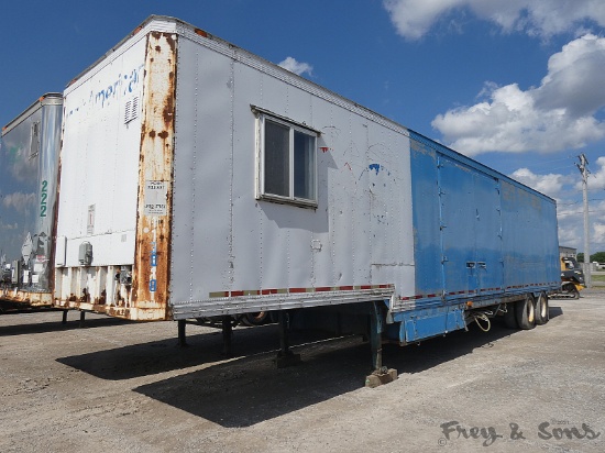 1980 Kentucky T/A Job Site (Moving) Trailer, SN:61141, Set up with trailer