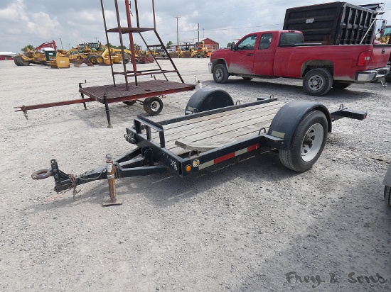 48''x10' S/A Tag Trailer, Pintle Hitch