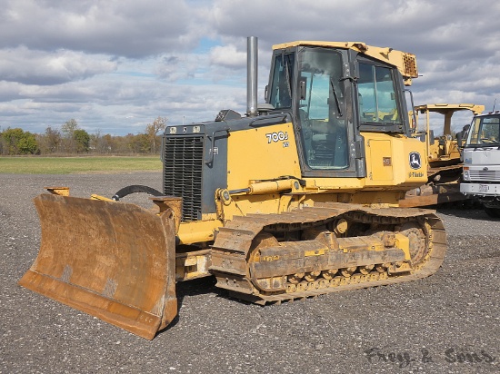 2007 John Deere 700J XLT Dozer, SN:T0700JX140441, EROPS w/ Air, 6 Way Blade