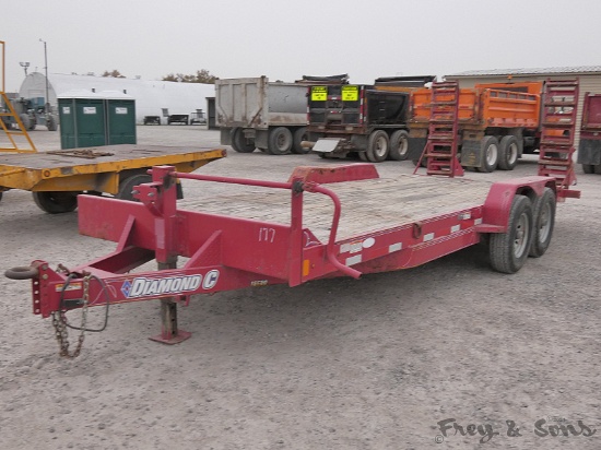 2014 Diamond C 18EEQ Tandem Axle Trailer, SN:46UFU2021E1158299, 18' Deck, 2