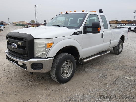 2011 Ford F250 XL 4x4 Ext. Cab Pickup, SN:1FT7X2B6XBEC80460, V8 Gas, Auto,