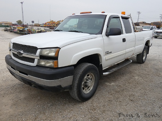 2006 Chevy 2500HD 4x4 Ext. Cab Pickup, SN:1GCHK29D96E255191, Duramax Diesel
