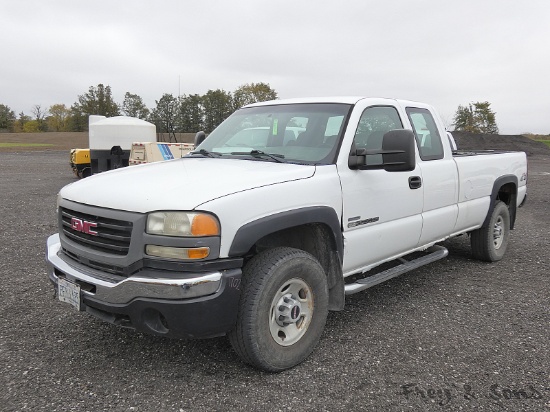 2007 GMC 2500HD 4x4 Ext. Cab Pickup, SN:1GTHK29D27E162241, Duramax Diesel,