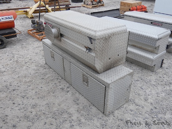 (2) Weatherguard Diamond Plate Toolboxes