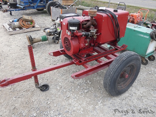 Lincoln WeldanPower 225 Trailer Mounted Welder