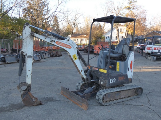 2016 Bobcat E20 Mini Excavator, SN:B3BL12675, ROPS, Aux. Hyd, 9'' Bucket, 1