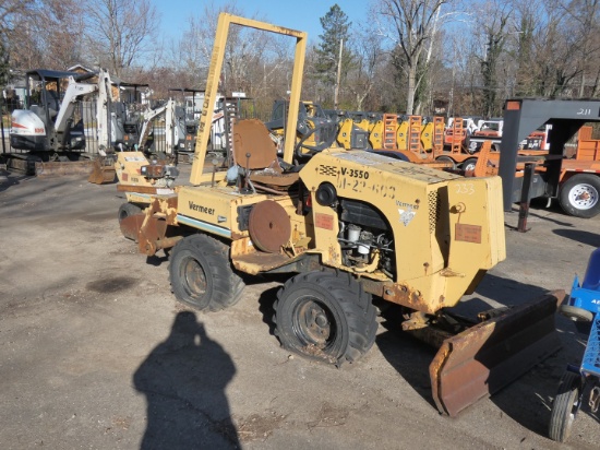 Vermeer V3550 RT Trencher, SN:382, Duetz Diesel (not running), Rear trenche