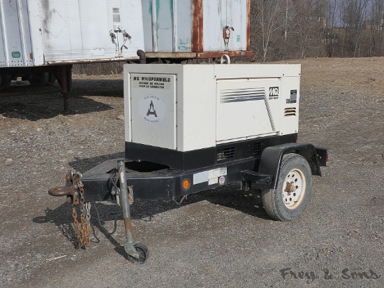 MQ DCW400ESA Welder/Gen, SN:5608561, Kubota Diesel, 350 CC/CV Weld, 14kw 12