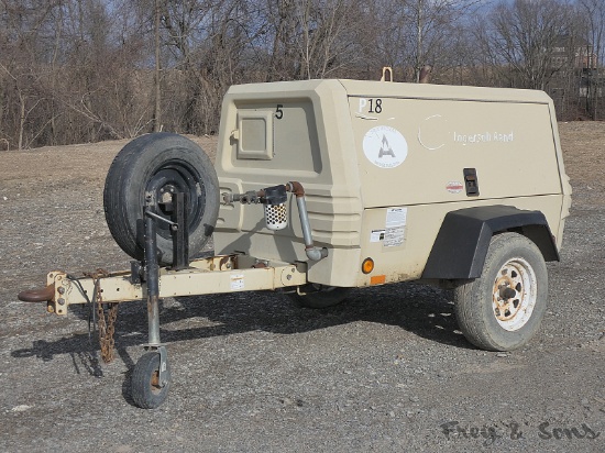 2008 Ingersoll Rand 185 Air Compressor, SN:398099UBSB34, JD4024 Diesel, Tow