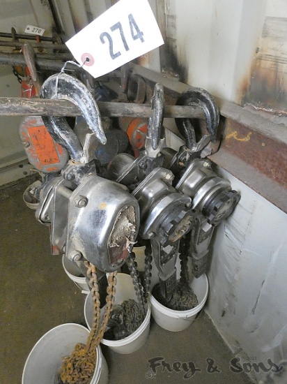 (3) 1.5 Ton Comelongs