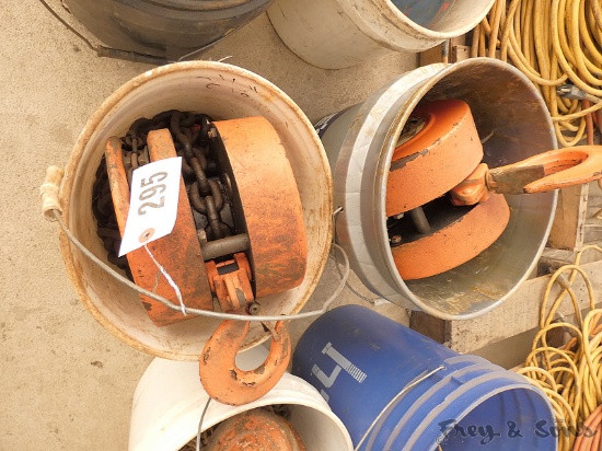 (2) CM 2 Ton Chainfalls