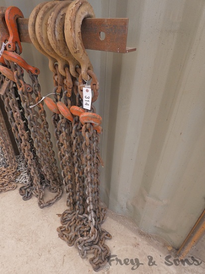 (4 x bid/money) 5/8x10' Chains, Big Hooks