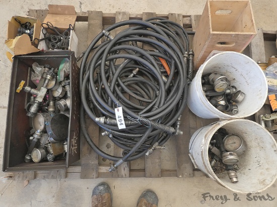 Pallet of Portapower Hoses, Gauges & Parts