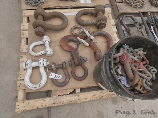 Pallet of Shackles & Hooks