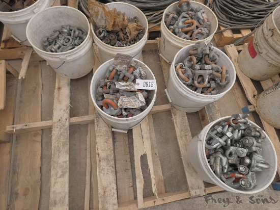 (6) Buckets USA Cable Clamps