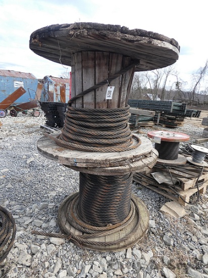 (2) Large Spools Wire Rope