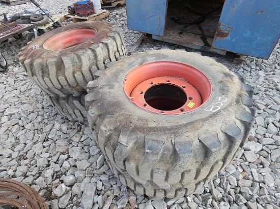 (4) Rubber Filled 15-12.5 Boomlift Tires (heavy)