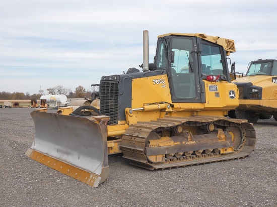 2010 John Deere 700J LGP Dozer, SN:183471, EROPS, 6 Way Blade, Wired for Tr