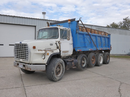 1985 Ford 9000 Quad Axle Dump Truck, SN:1FDYY90W3FVA65971, Cummins Big Cam