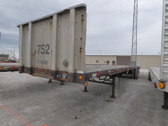 2002 Trailmobile Flatbed Tandem Trailer, SN:1PTF7ATH829000937, 8'x48' Deck.