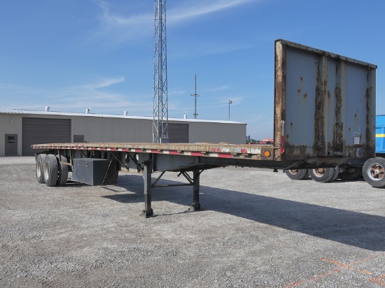 2002 Lufkin 42' Flatbed Tandem Trailer, SN:1L01B422621151380 (VIN Plate Gon
