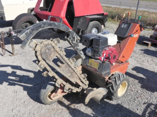 Ditch Witch 1020 WB Trencher, New Honda Gas