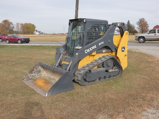 2018 John Deere 317G Crawler Skidloader, SN:330035, EROPS w/Air, QT GP Buck