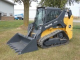 2018 John Deere 317G Crawler Skidloader, SN:329562, EROPS w/Air, QT GP Buck