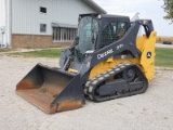 2019 John Deere 317G Crawler Skidloader, SN:354419, EROPS w/Air, QT Hi Cap