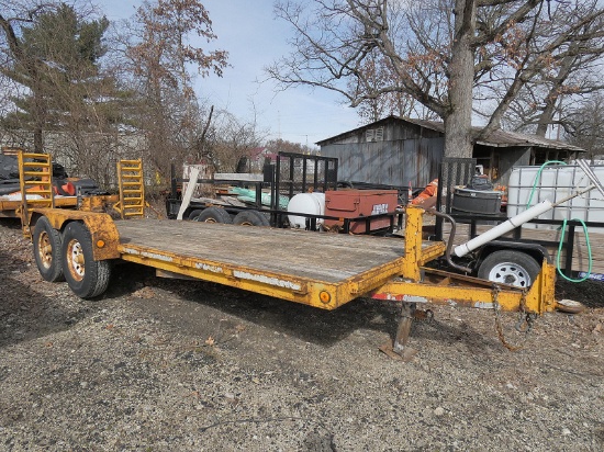 Unknown 80''x18' Tandem Tag Trailer, Ramps, No Contents- Reserved thru Mond