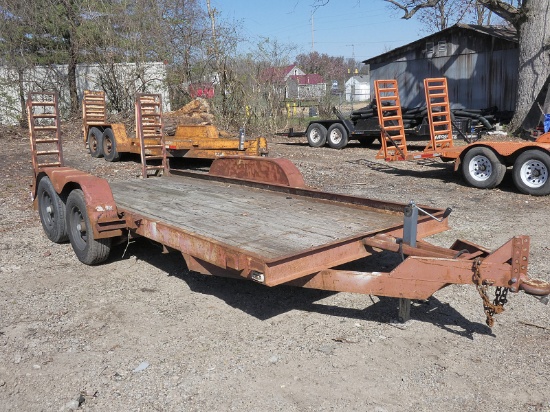 72''x15' Tandem Tag Trailer, Ramps (red) *Too light for Ohio Title