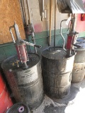(2) Barrels Oil w/ (3) Pumps