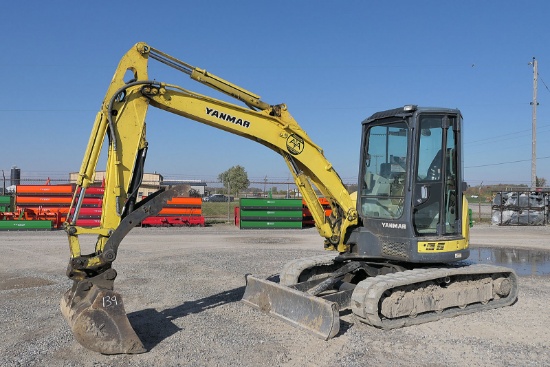 2012 Yanmar VIO-55 Mini Excavator, SN:54870, Cab / Air, Hyd. Thumb, Ditch B