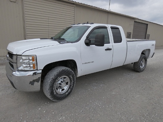 2009 Chevy 2500HD 4x4 Ext Cab Pickup, SN:1GCHK49619E13091, Duramax Diesel,