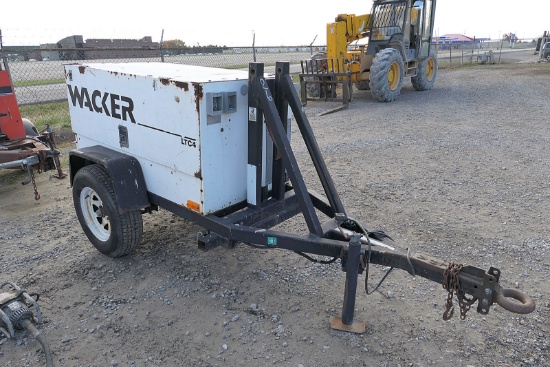 Wacker LTC Gen Set, SN:862, Lombardinin Diesel, Trailer Mtd.