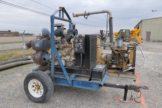 Gorman Rupp 6'' Trash Pump, Model:16A2-4045D, SN:1306335, JD Diesel, Traile