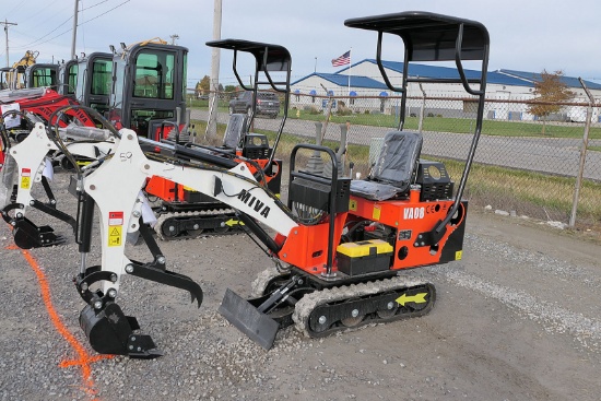 2023 Miva VA08 Mini Excavator, SN:VA08G129, Gas, Canopy, Thumb, UNUSED. (ta
