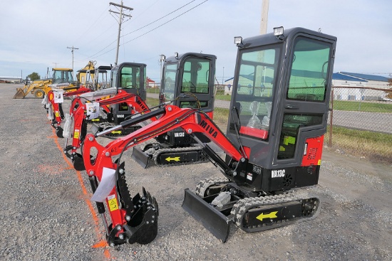 2023 Miva VA13C Mini Excavator, SN:VA13C046, Gas, Cab, Thumb, UNUSED. *NOTE