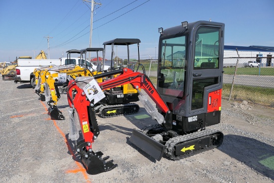 2023 Miva VA13C Mini Excavator, SN:VA13C039, Gas, Cab, Thumb, UNUSED. (tax)