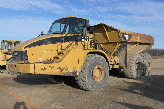 2005 Caterpillar 740 6x6 Articulated Dump Truck, SN:AMX1963, 19,945 hrs.