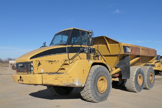 2005 Caterpillar 740 6x6 Articulated Dump Truck, SN:AMX2145, 21,357 hrs.