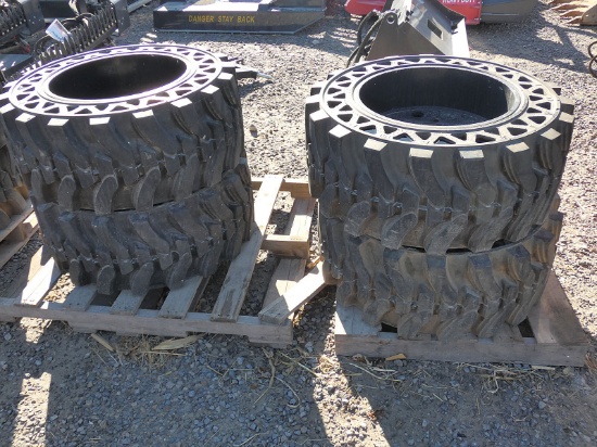 Lot of (4) AWP 850x340 Solid Airless Tires