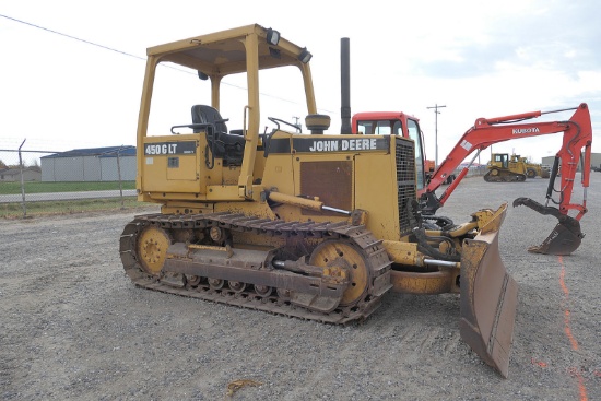 John Deere 450G-LT-IV Dozer, SN:TO450GH835074, ROPS, 6 Way Blade, Reads 4,3