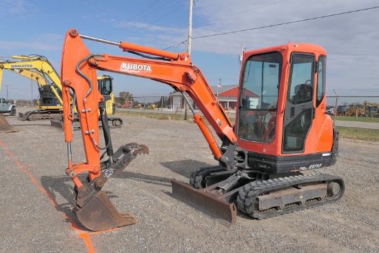 Kubota KX-71S3 Mini Excavator, SN:H22285, EROPS, Aux Hyd / Thumb, 1600 hrs.